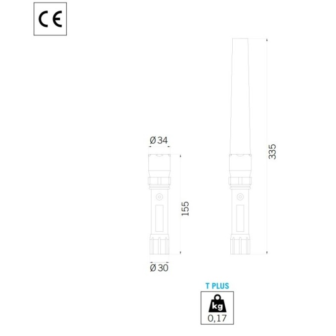 Lanterna cu con luminos pentru dirijare trafic
